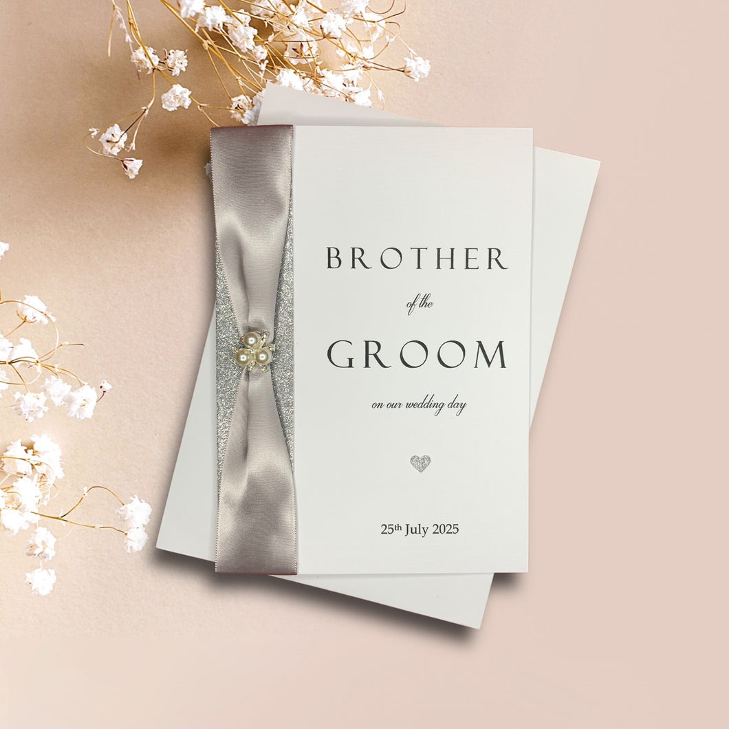 Brother Of The Groom On Our Wedding Day Card - Colour Choice