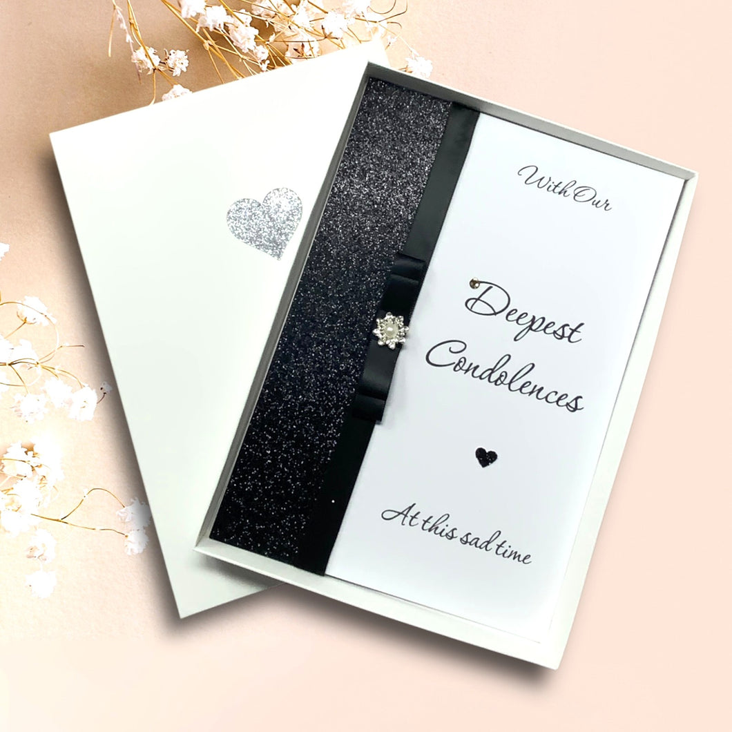 Sympathy Card - Personalised Luxury Greeting Card Luxury Bow