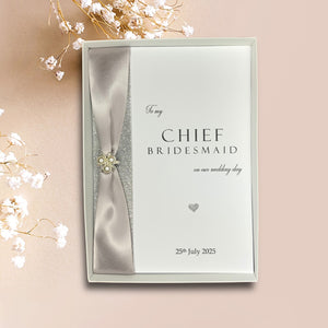 To My Chief Bridesmaid On Our Wedding Day Card - Colour Choice