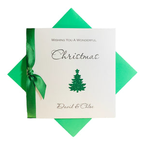 Christmas Tree Card - Luxury Greeting Card Personalised