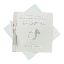 Load image into Gallery viewer, Daughter &amp; Future Son-in-law Engagement Card - Luxury Greeting Card Personalised - Engagement Ring Daughter &amp; Future Son-in-law

