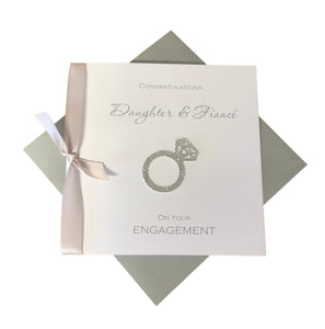 Daughter & Fiancé Engagement Card - Greeting Personalised - Engagement Ring