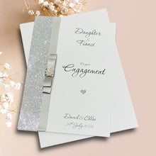 Load image into Gallery viewer, Daughter &amp; Fiancé Engagement Card  - Luxury Greeting Card Personalised - Colour Choice - LB79
