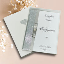 Load image into Gallery viewer, Daughter &amp; Fiancé Engagement Card  - Luxury Greeting Card Personalised - Colour Choice - LB79
