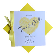 Load image into Gallery viewer, Heart Birthday Card - Personalised Greeting Card
