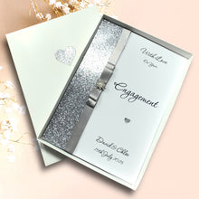 Load image into Gallery viewer, Engagement Card  - Luxury Greeting Card Personalised - Bow - 18 Colours
