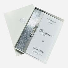 Load image into Gallery viewer, Engagement Card  - Luxury Greeting Card Personalised - Bow - 18 Colours
