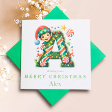 Load image into Gallery viewer, Elf Merry Christmas Card - Greeting Card Personalised
