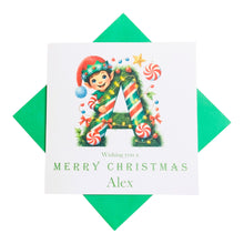 Load image into Gallery viewer, Elf Merry Christmas Card - Greeting Card Personalised
