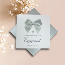 Load image into Gallery viewer, Engagement Card - Luxury Greeting Card Personalised - Regal Bow
