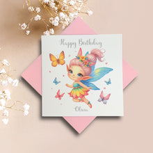 Load image into Gallery viewer, Birthday Card - Personalised Greeting Card - Fairy 1
