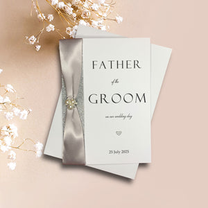 Father Of The Groom On Our Wedding Day Card - Colour Choice