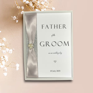 Father Of The Groom On Our Wedding Day Card - Colour Choice