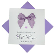 Load image into Gallery viewer, First Home Greeting Card Personalised - Regal Bow
