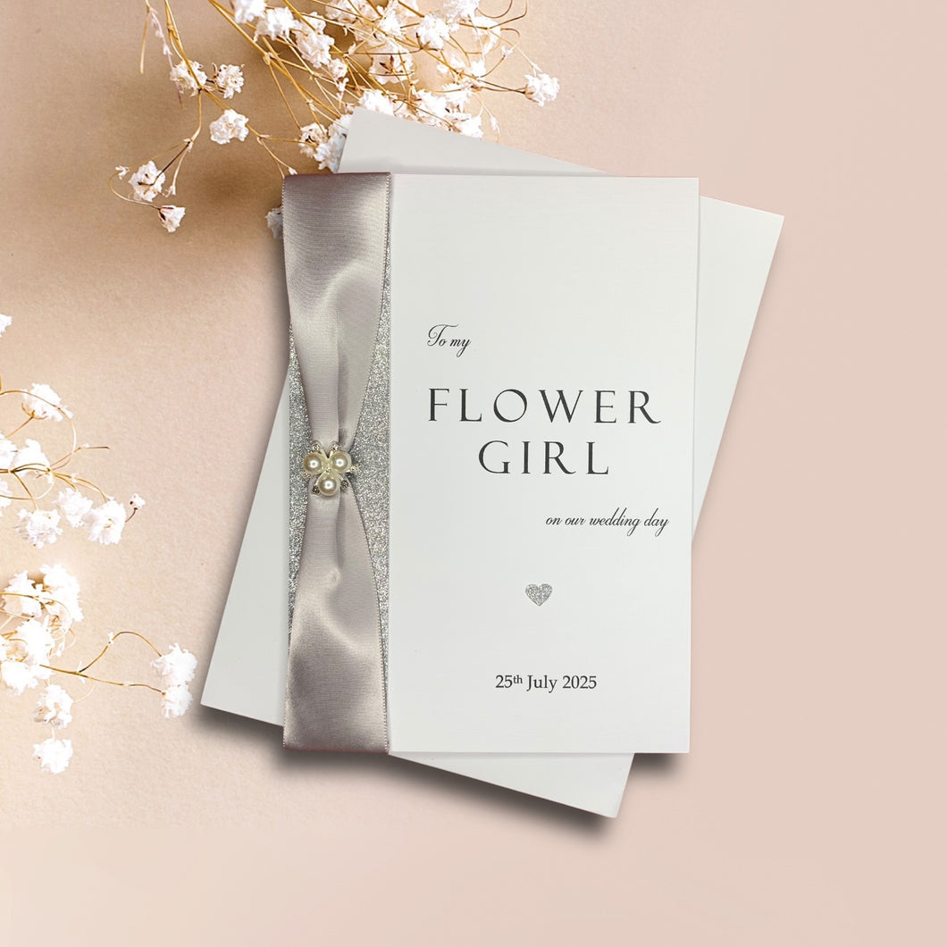 To My Flower Girl On Our Wedding Day Card - Colour Choice