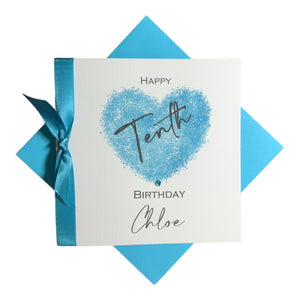 Heart Birthday Card - Personalised Greeting Card