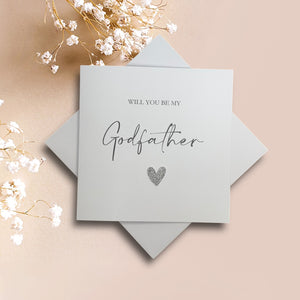 Will You Be My Godfather Greeting Card - Heart Colour Choice