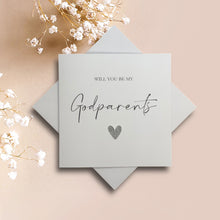 Load image into Gallery viewer, Will You Be My Godparents Greeting Card - Heart Colour Choice
