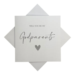 Will You Be My Godparents Greeting Card - Heart Colour Choice