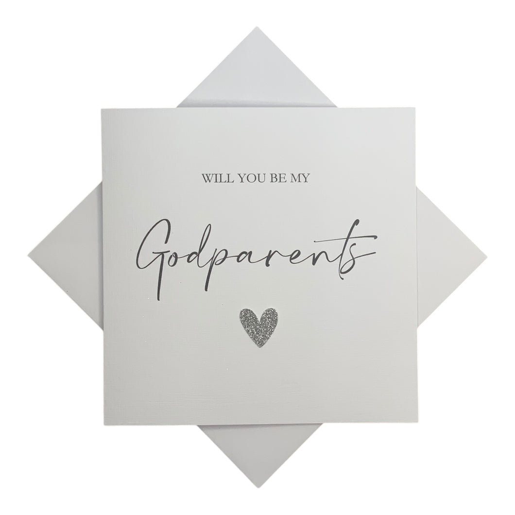 Will You Be My Godparents Greeting Card - Heart Colour Choice