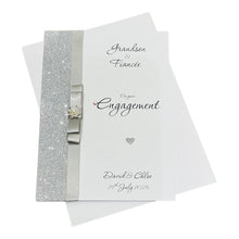 Load image into Gallery viewer, Grandson &amp; Fiancée Engagement Card  - Luxury Greeting Card Personalised - Colour Choice - LB82
