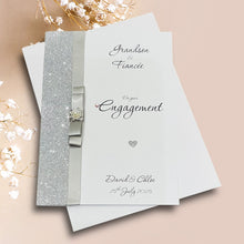 Load image into Gallery viewer, Grandson &amp; Fiancée Engagement Card  - Luxury Greeting Card Personalised - Colour Choice - LB82
