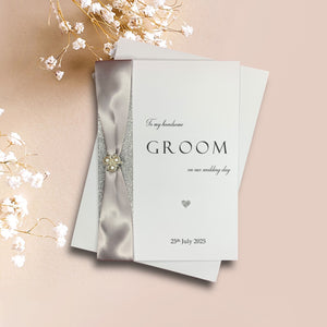 To My Handsome Groom On Our Wedding Day Card - Colour Choice