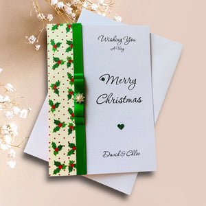 Personalised Christmas Card - Luxury Greeting Card Personalised
