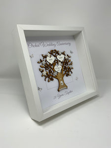 28th Orchid 28 Years Wedding Anniversary Frame - Message