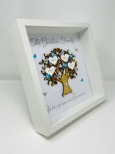 Load image into Gallery viewer, Family Tree Frame - Turquoise &amp; Silver Glitter - Contemporary

