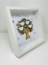 Load image into Gallery viewer, Family Tree Frame - Green &amp; Silver Glitter 'Our Family' - Contemporary
