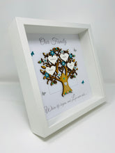 Load image into Gallery viewer, Family Tree Frame - Teal &amp; Silver Glitter 'Our Family' - Contemporary
