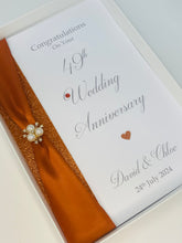 Load image into Gallery viewer, 49th Wedding Anniversary Card - Copper 49 Year Forty Ninth Anniversary Luxury Greeting Personalised
