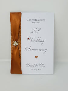 29th Wedding Anniversary Card - Furniture 29 Year Twenty Ninth Anniversary Luxury Greeting Card, Personalised