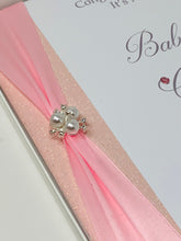 Load image into Gallery viewer, New Baby Girl Congratulations Card - Personalised Handmade Luxury Card
