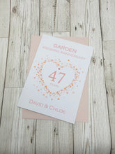 Load image into Gallery viewer, 47th Wedding Anniversary Card - Garden 47 Year Forty Seventh Anniversary Luxury Greeting Personalised - Love Heart
