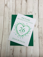 Load image into Gallery viewer, 26th Wedding Anniversary Card - Picture 26 Year Twenty Sixth Anniversary Luxury Greeting Card, Personalised - Love Heart
