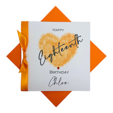 Load image into Gallery viewer, Heart Birthday Card - Personalised Greeting Card
