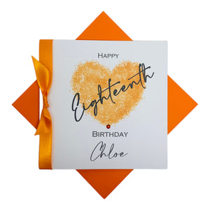 Heart Birthday Card - Personalised Greeting Card
