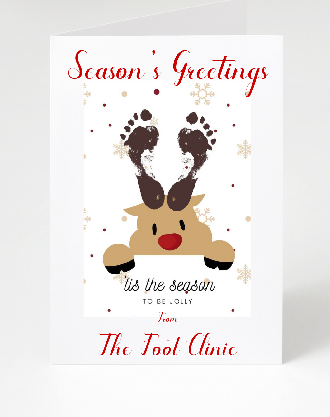 Personalised Business Christmas Cards - Jolly Reindeer
