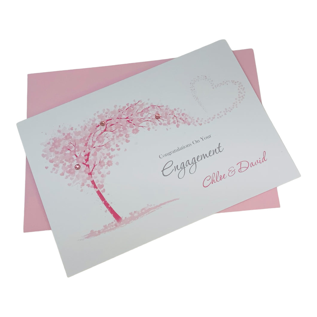 Engagement Card - Greeting Personalised - Sweeping Heart