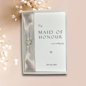 To My Maid Of Honour On Our Wedding Day Card - Colour Choice