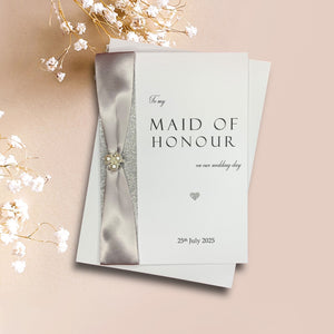 To My Maid Of Honour On Our Wedding Day Card - Colour Choice