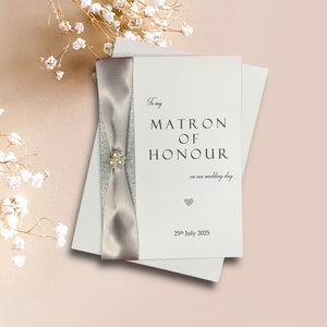 To My Matron Of Honour On Our Wedding Day Card - Colour Choice