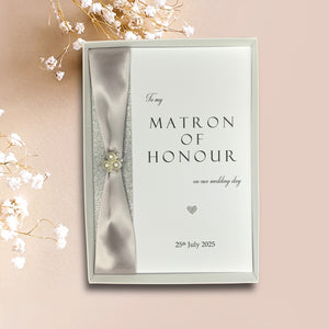 To My Matron Of Honour On Our Wedding Day Card - Colour Choice