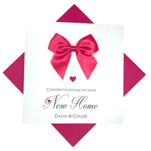 Load image into Gallery viewer, New Home Greeting Card Personalised - Regal Bow
