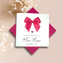 Load image into Gallery viewer, New Home Greeting Card Personalised - Regal Bow
