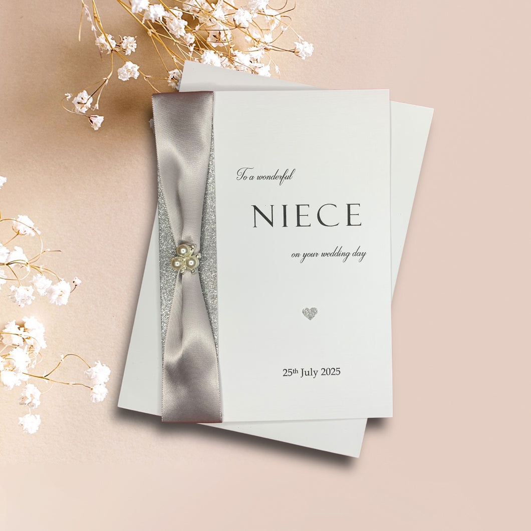 To A Wonderful Niece On Your Wedding Day Card - Colour Choice