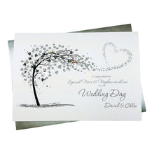 Load image into Gallery viewer, Niece &amp; Nephew-in-Law Wedding Day Card - Bride &amp; Groom Luxury Greeting Personalised - Sweeping Heart
