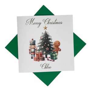 Personalised Christmas Card - Greeting Card Personalised - Nutcracker Tree